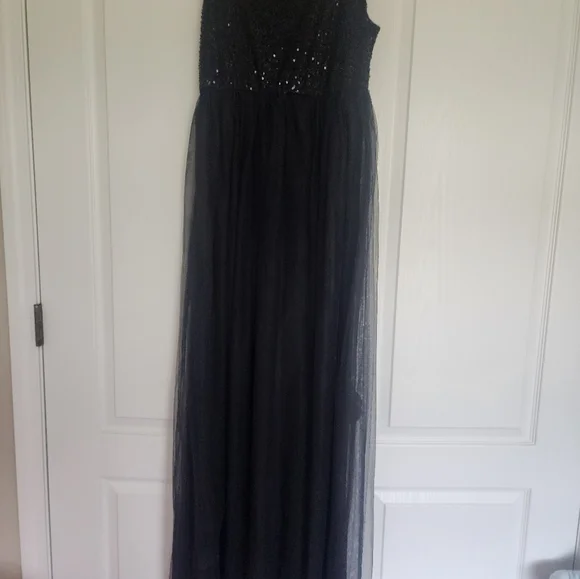 PinkBlush tulle maternity gown maxi dress Sparkle Black Medium Picture Baby Bump - Picture 10 of 10